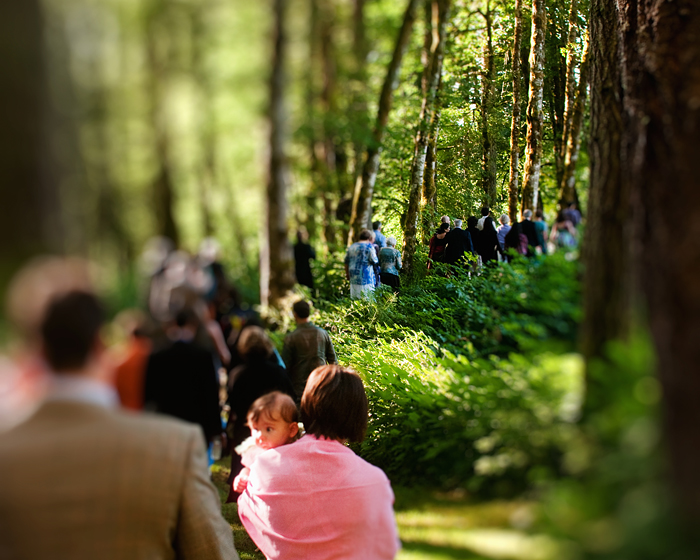 Procession of Guests - Bridal Veil Lakes Wedding - Portland Oregon