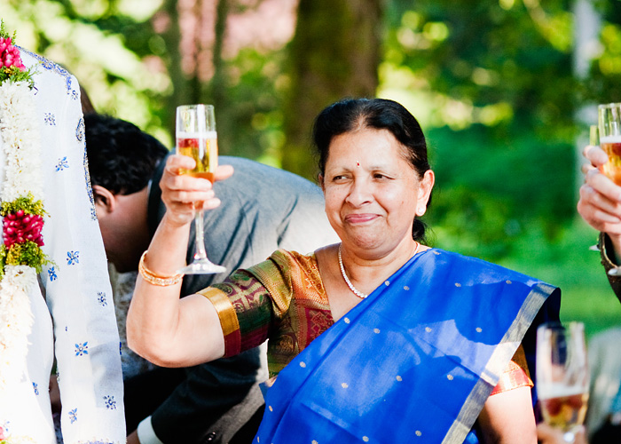 Hindu Mother of Groom toasts - Bridal Veil Lakes wedding - Portland Oregon