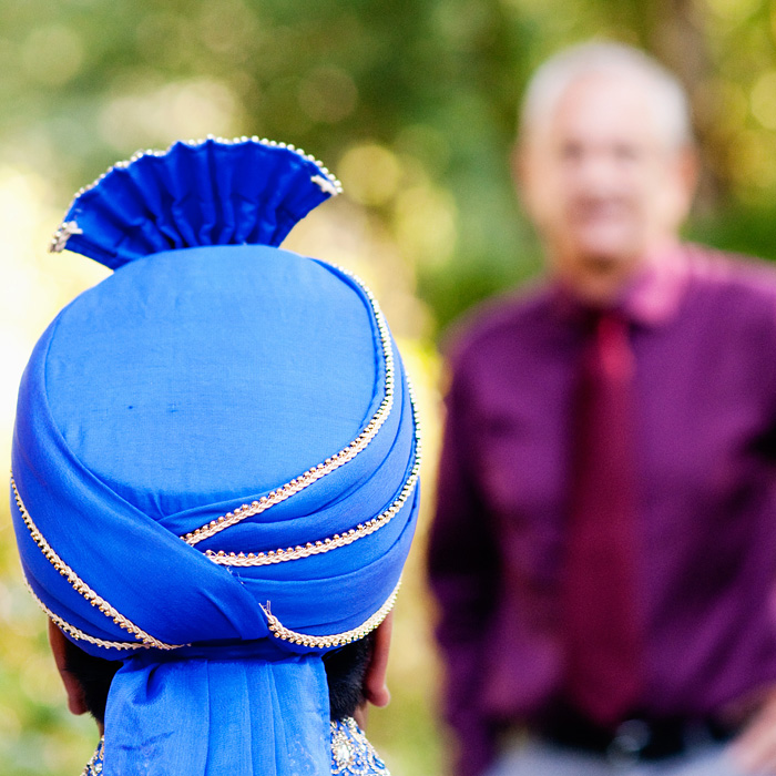 Hindu wedding Groom's headpiece - Bridal Veil Lakes wedding - Portland Oregon