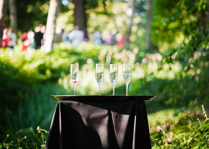 Champagne glasses - Bridal Veil Lakes Wedding - Portland Oregon
