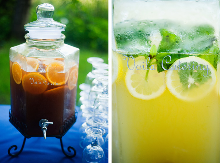 Tea and Lemonade at Reception - Bridal Veil Lakes wedding - Portland Oregon