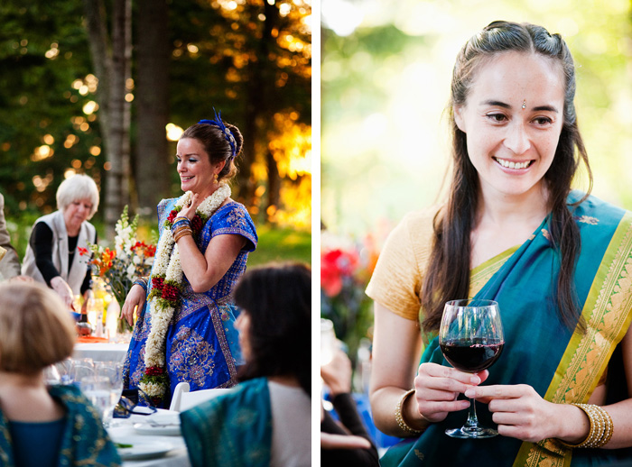 Bride and Guest in saris - Bridal Veil Wedding Photographer