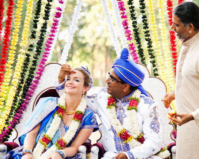 Bridal Veil Lakes Wedding Photographer - Hindu wedding - Groom marks Bride, Heidi Cody - Portland Oregon