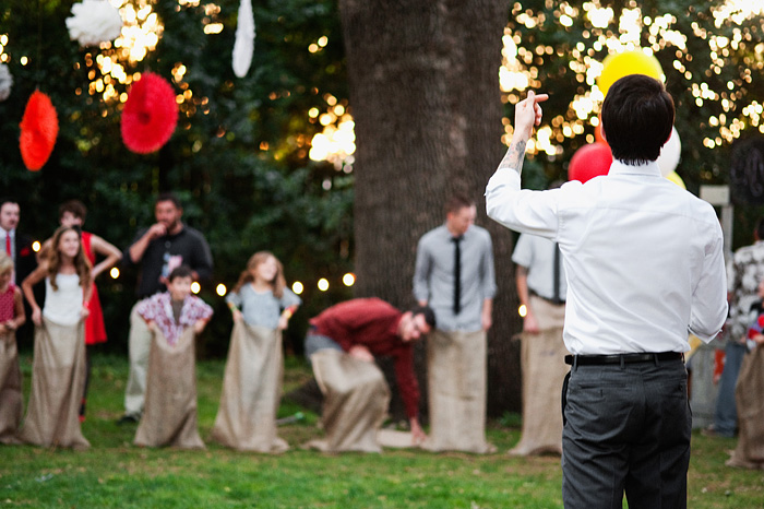 Carnival Theme Wedding: Sack Race