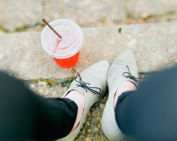 Italian Soda and Shoes - Bokeh Panorama