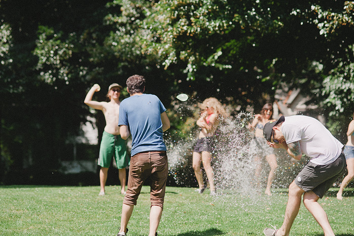 Portland Lifestyle Photographer - Water Balloon Fight in Laurelhurst Park
