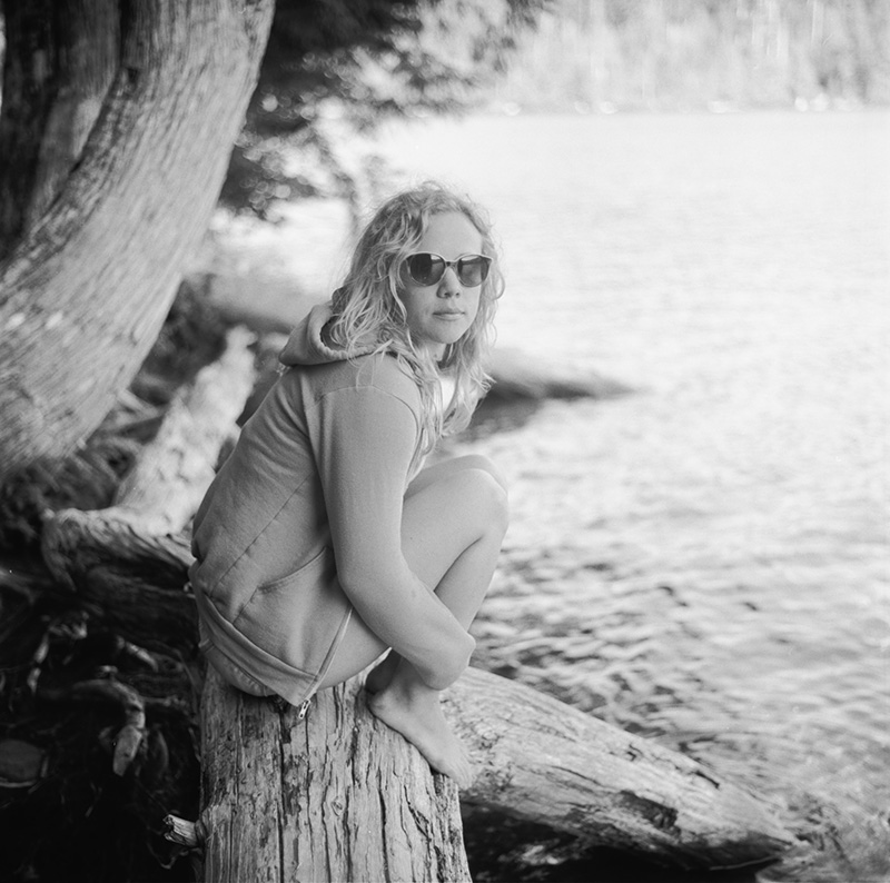 Portland Film Photographer - Rolleiflex Portrait of Molly at Lost Lake