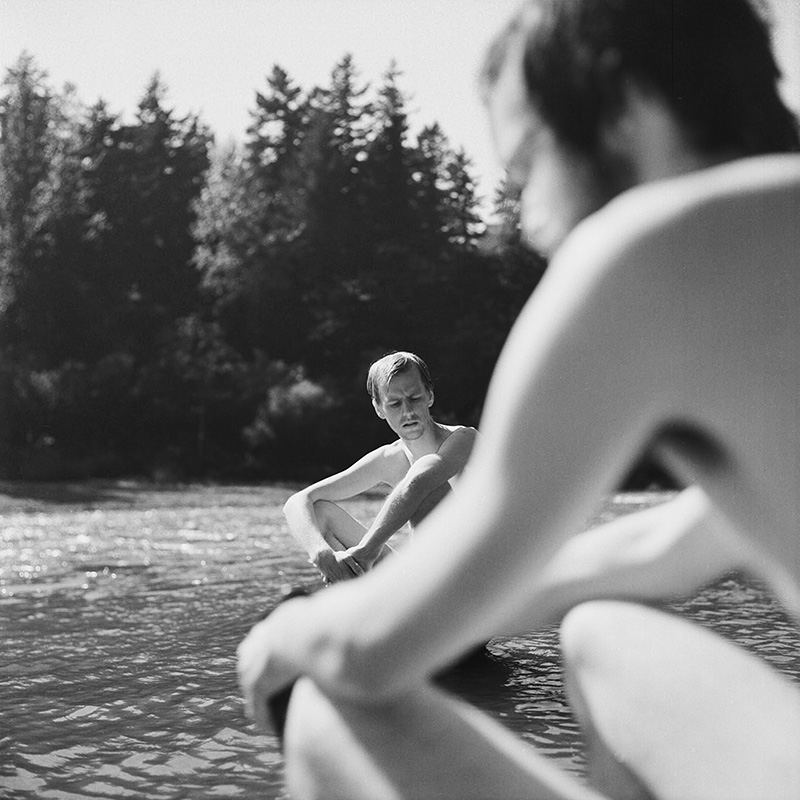 Portland Film Photographer - Chris and Mark on Sandy River - Rolleiflex