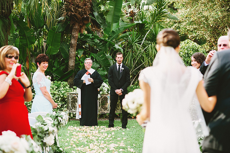 St Petersburg Wedding Photographer - Groom's first look at the Bride at the Vinoy Renaissance Hotel