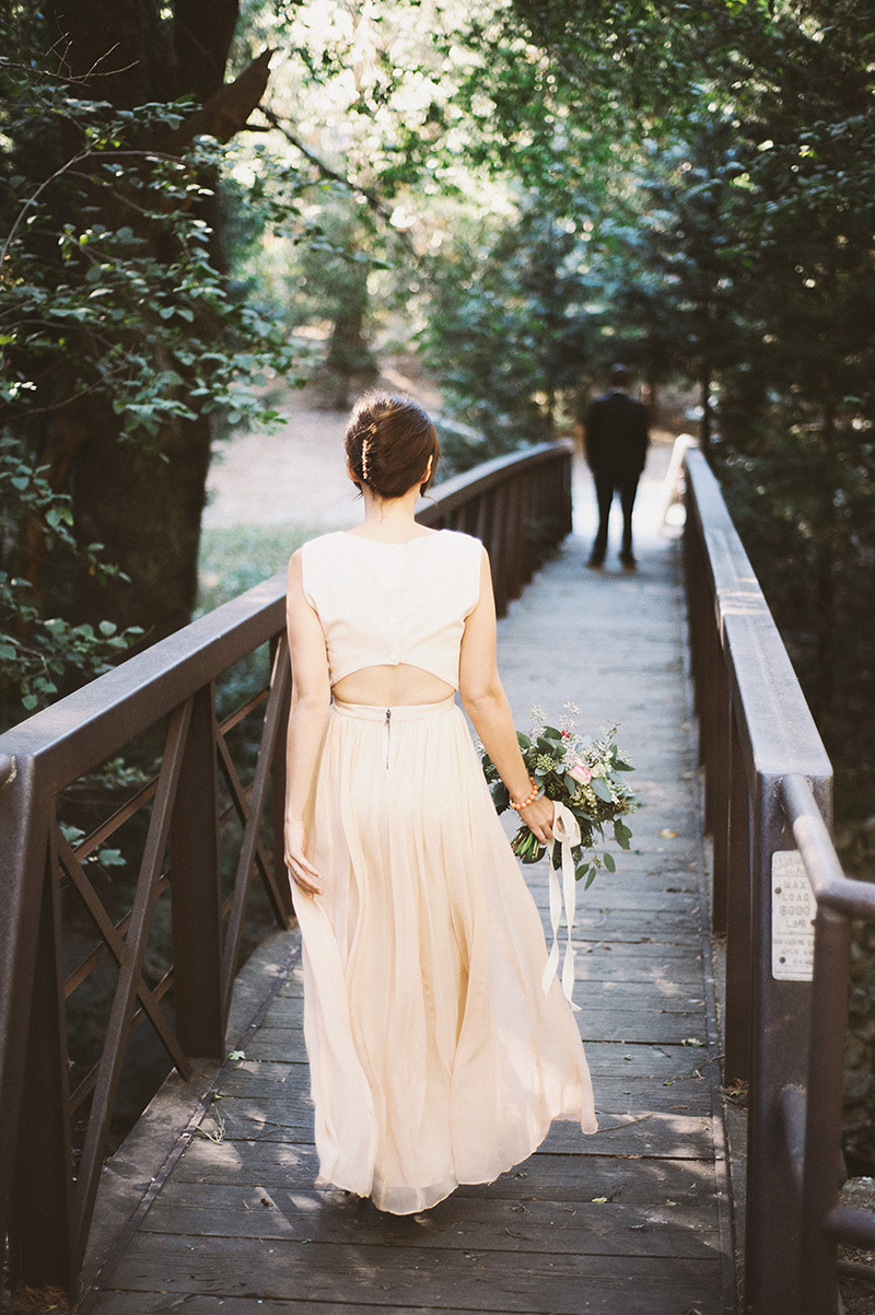 Bride walking up to Groom for their First Look | Kate & Will's Camp Seely Wedding | Kim Smith-Miller