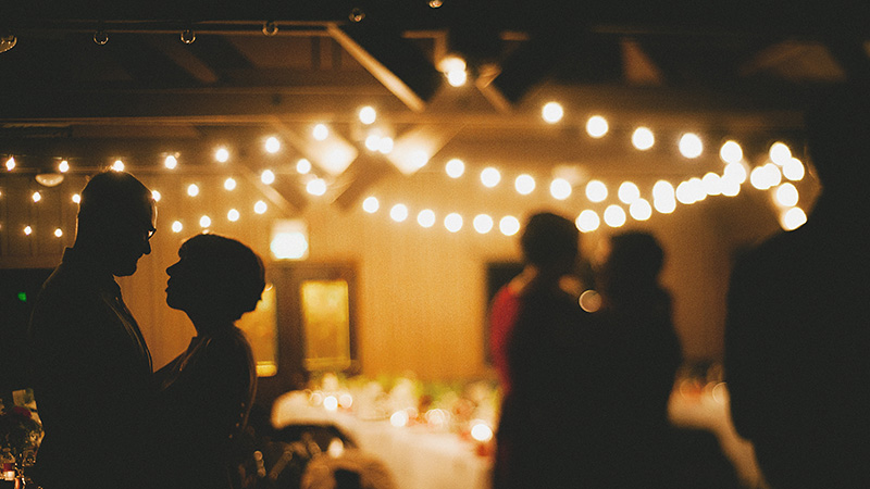 Silhouette of Bride and Groom dancing | Kate & Will's Camp Seely Wedding | Kim Smith-Miller