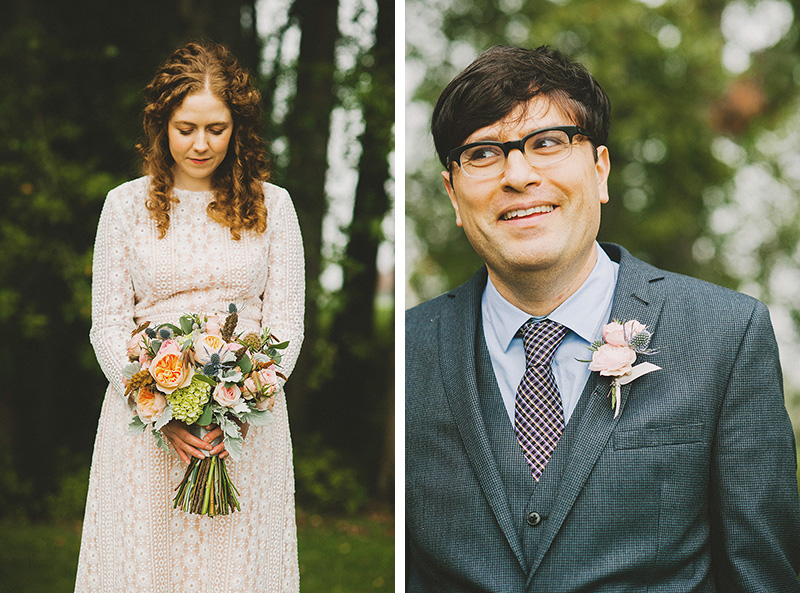 Portraits of the Bride and Groom - Cathedral Park Elopement in Portland, OR