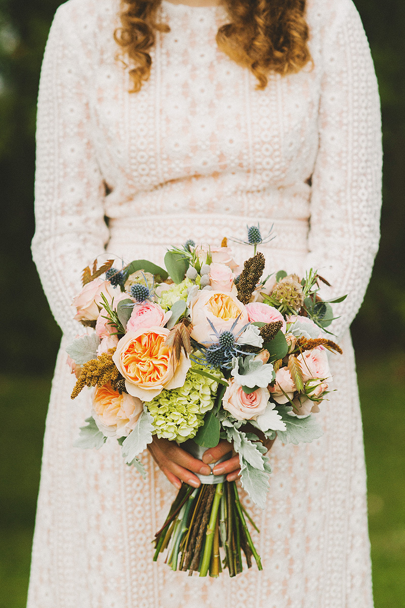 The Bride's bouquet - Cathedral Park Elopement in Portland, OR