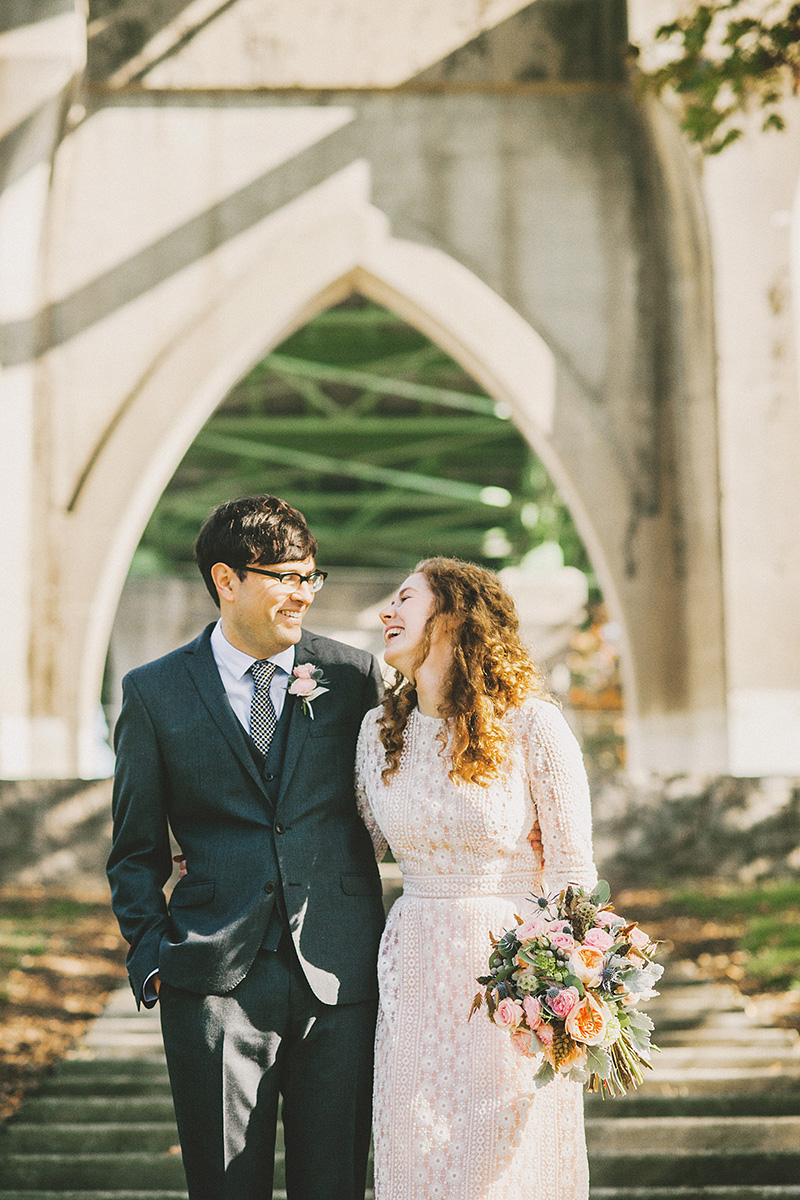 Eleanor and Max's Cathedral Park Elopement in Portland, OR