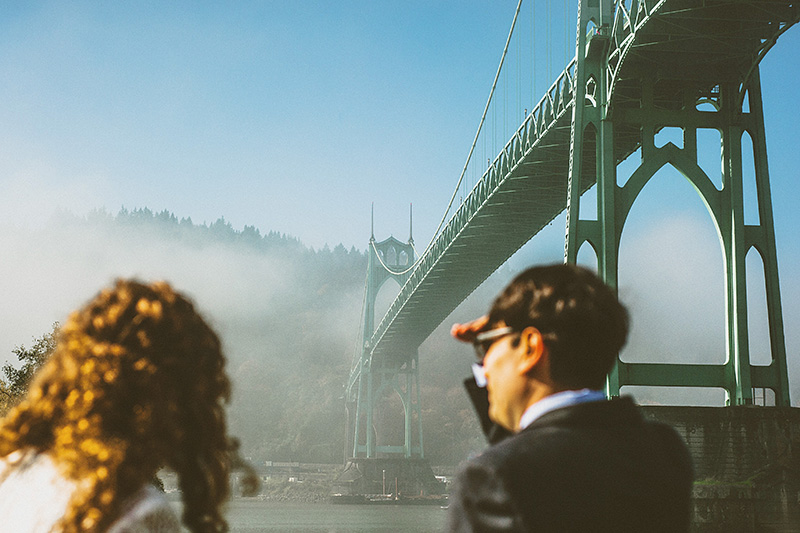Eleanor and Max's Cathedral Park Elopement in Portland, OR