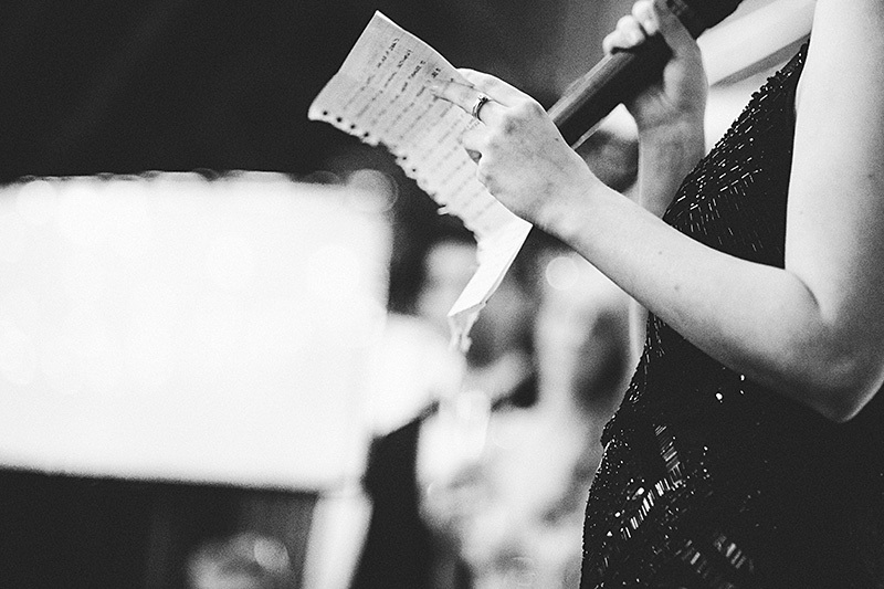 Bridesmaid giving a toast - Sodo Park Wedding Photographer