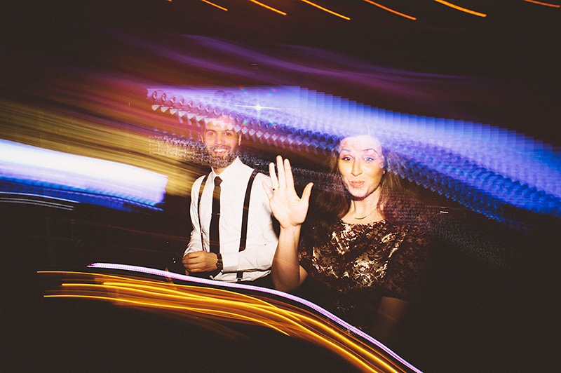 Dance floor action shots at the wedding reception. Sodo Park Wedding Photographer