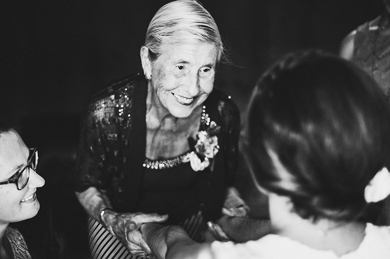 Grandmother blessing the bride during prayer - Historic Kirchem Farm Wedding Photographer - Oregon City