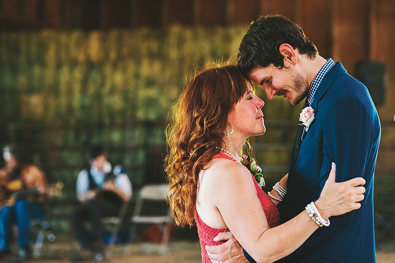 An emotional Mother/Son dance - Historic Kirchem Farm Wedding Photographer - Oregon City