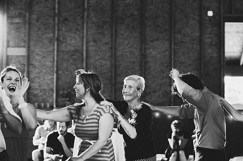 Wedding party forming a dance train - Historic Kirchem Farm Wedding Photographer - Oregon City