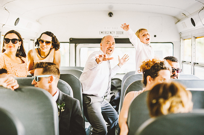 Party Bus on the way to the Secret Society Wedding