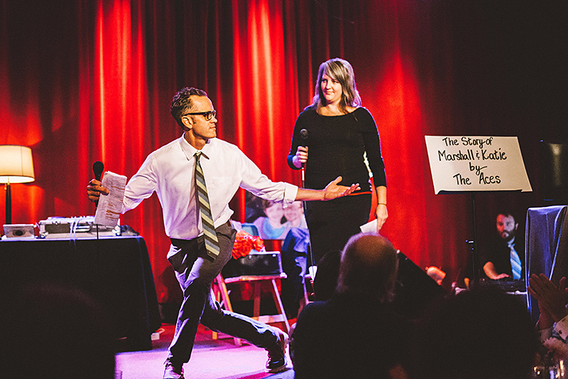 The Aces performing at Katie and Marshall's Secret Society Wedding