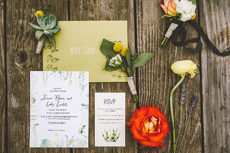 Pendarvis Farm Wedding invitations