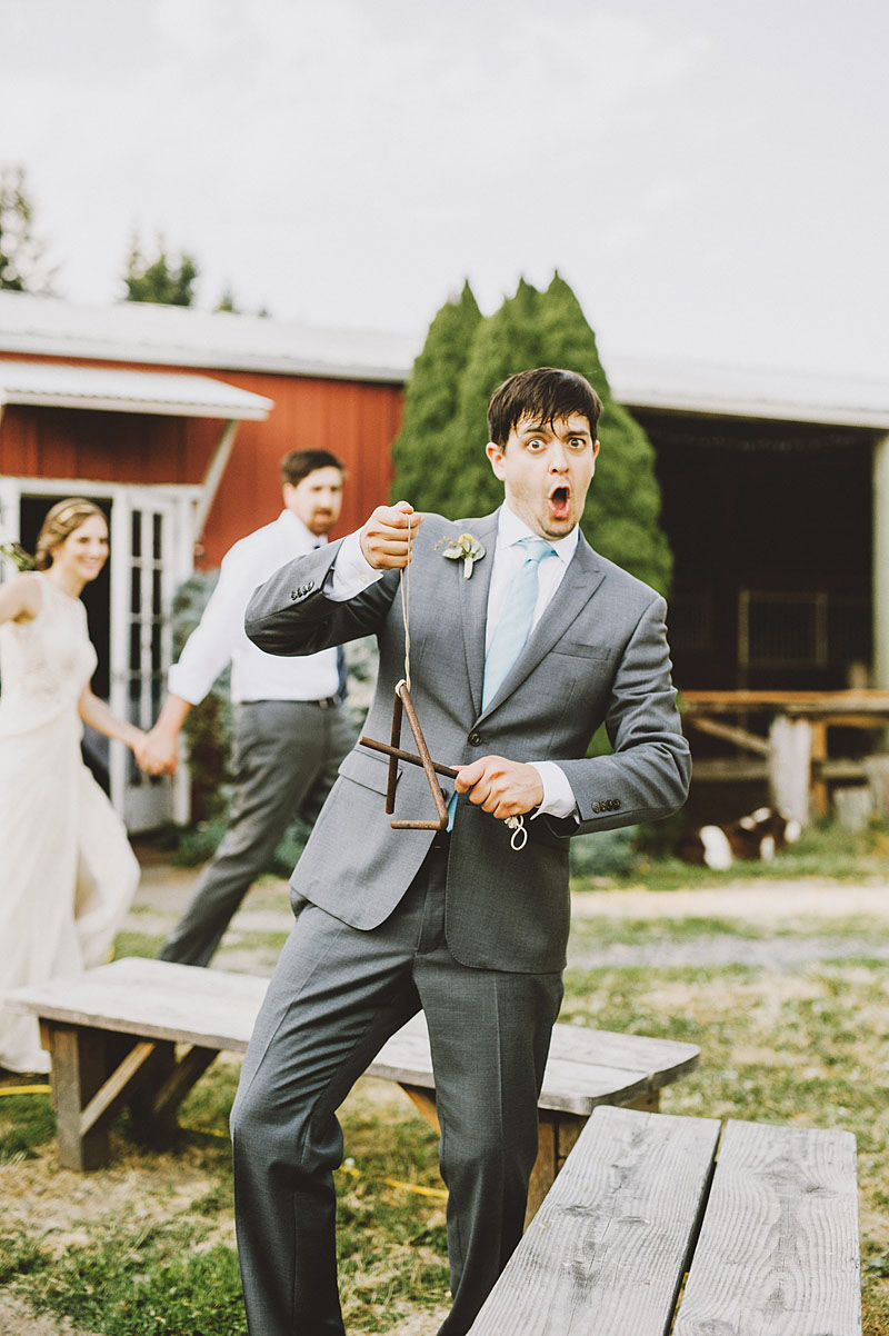 The Best Man announcing the Bride and Groom - Pendarvis Farm Wedding