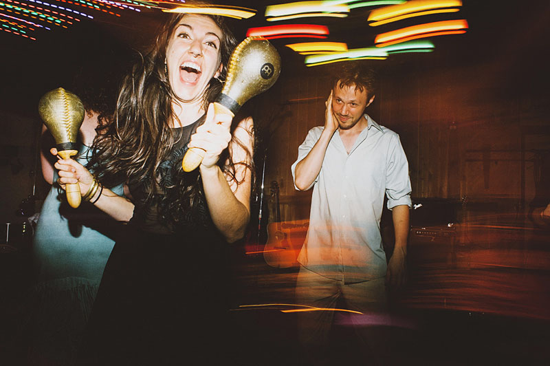 Guests dancing in the Galaxy Barn