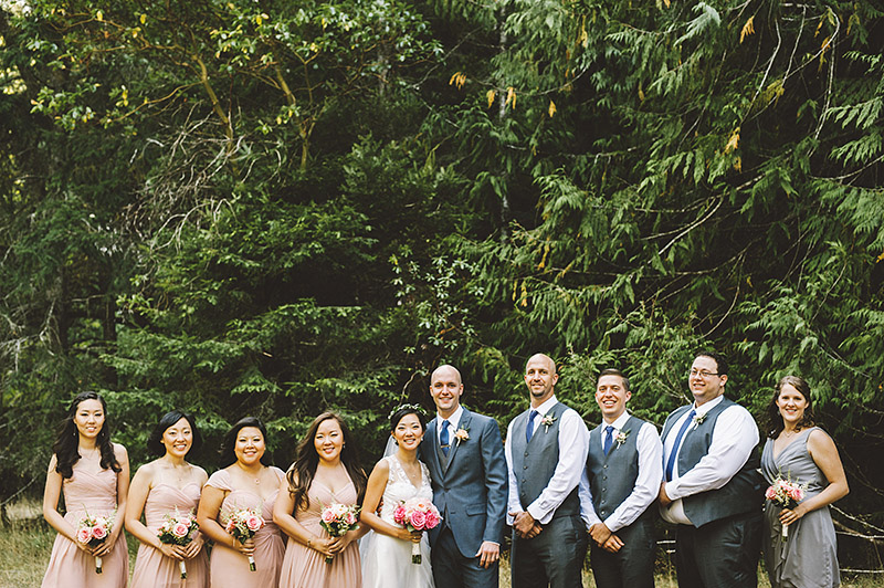 Wedding Party at a Nature Bridge Wedding