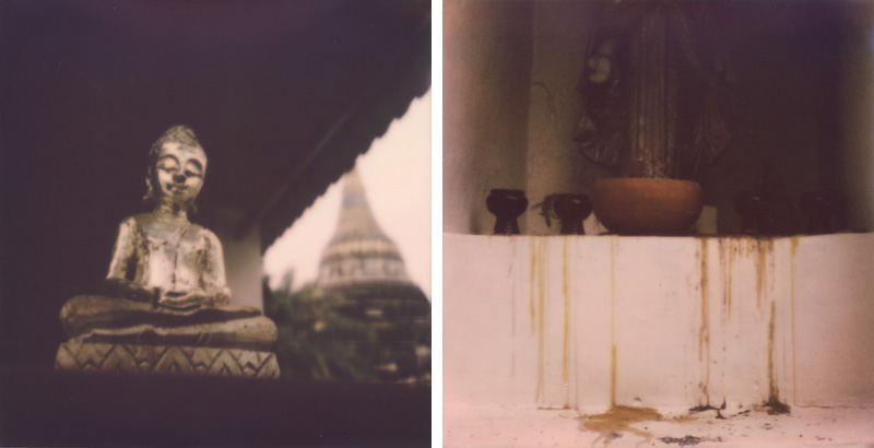 Shrines from Wats in Chiang Mai | SLR680 Polaroid