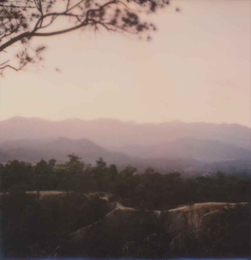 Sunset over Pai Canyon in Thailand | SLR680 Polaroid