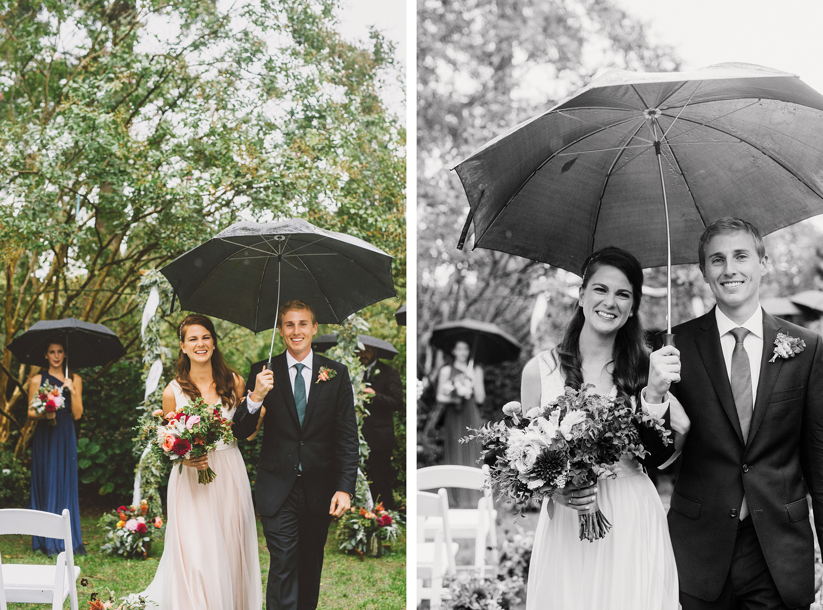 Bride and Groom's grand exit | Crystal Springs Rhododendron Garden wedding ceremony