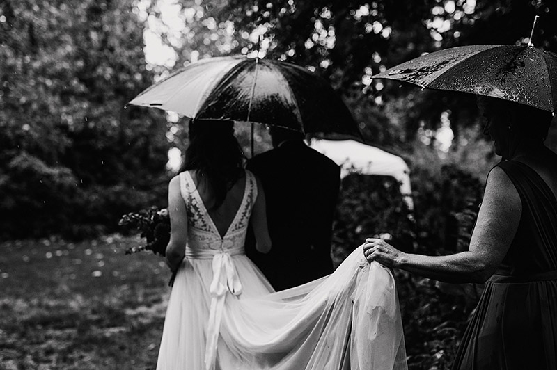 Rainy ceremony at the Crystal Springs Rhododendron Garden - Best Portland Wedding Photography
