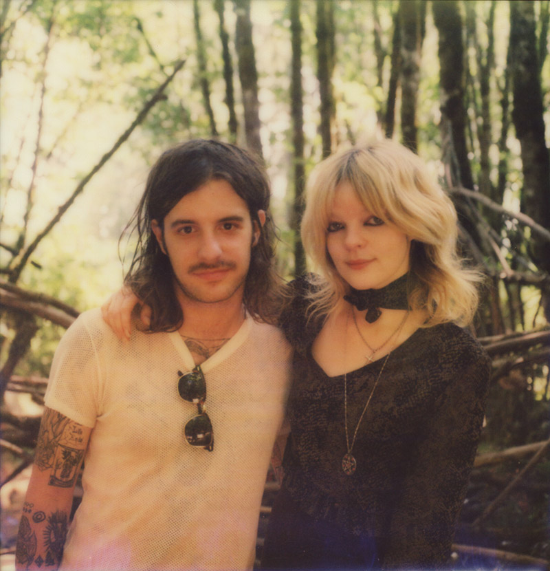 Polaroid portrait of Jessica Pratt and Cyrus Gengras at Pickathon 2015