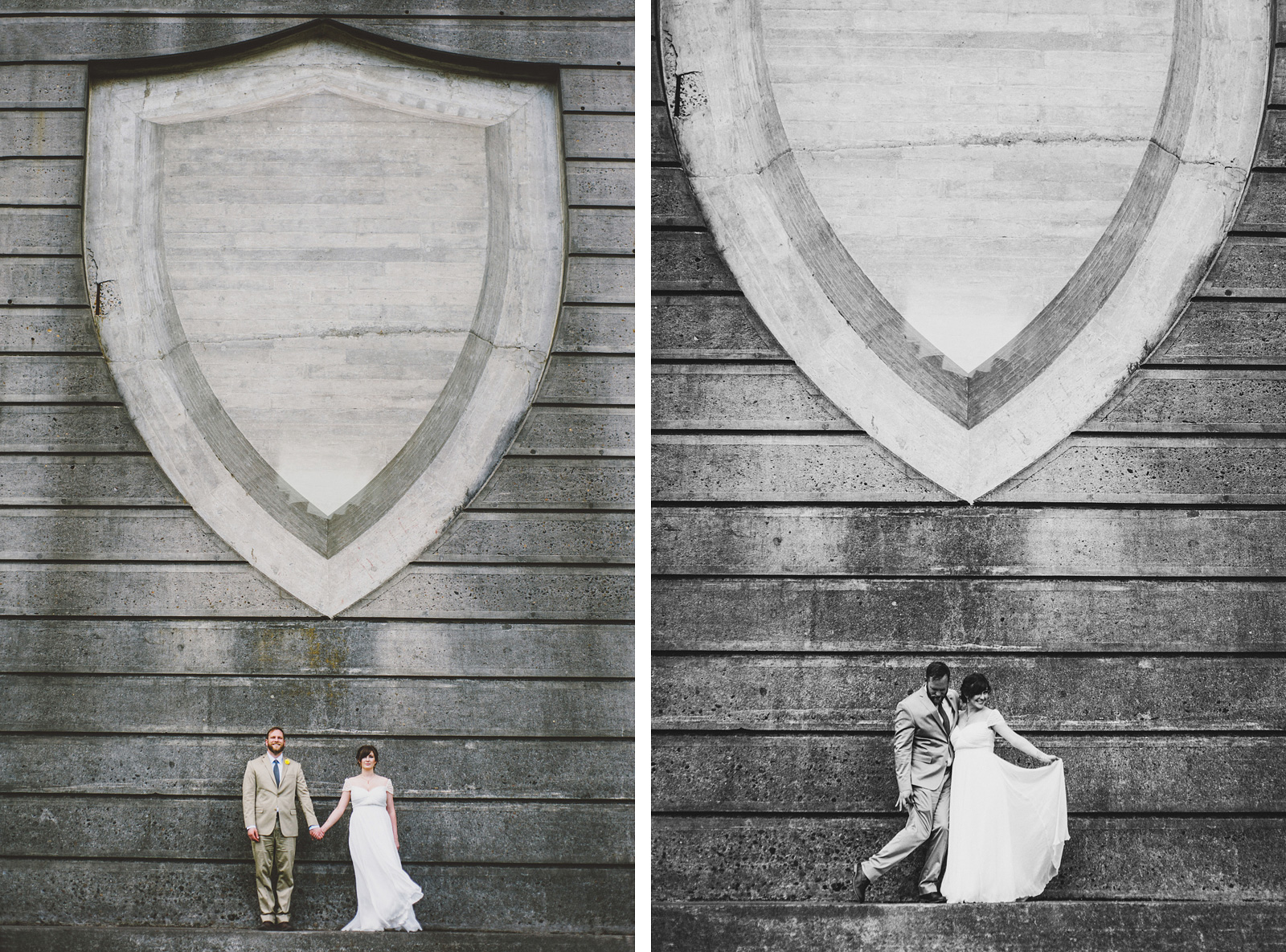 Portraits of Bride and Groom | Cathedral Park Wedding