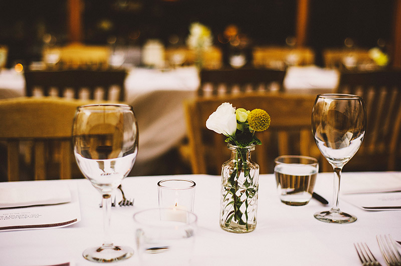 Floral arrangements at a Foreign Cinema Wedding