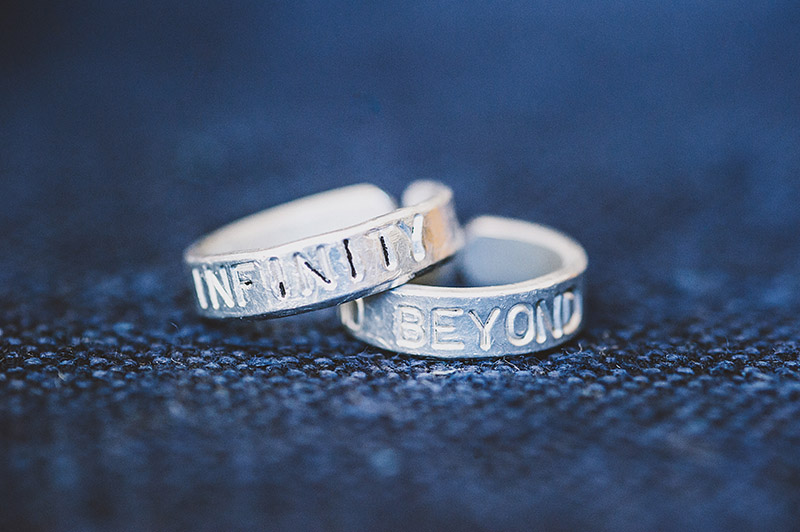 St Johns Bridge Wedding - Infinity and Beyond Rings