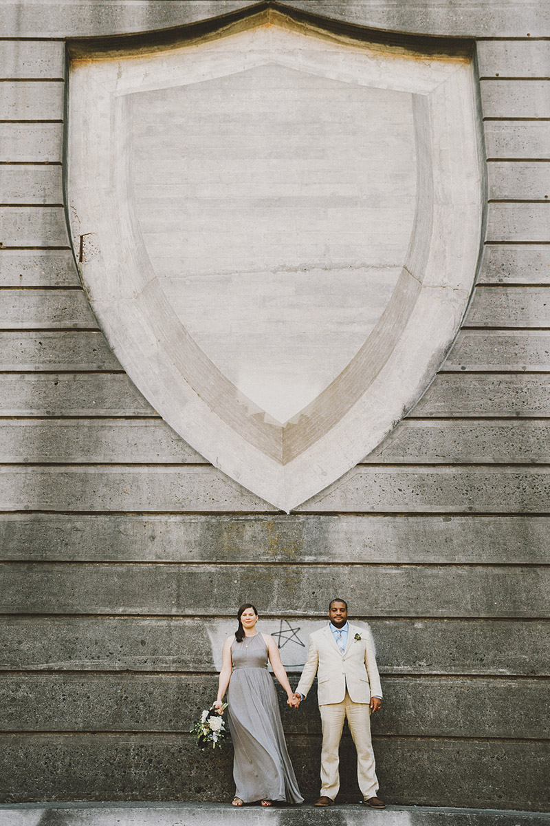 St Johns Bridge Wedding - Portrait of Bride and Groom