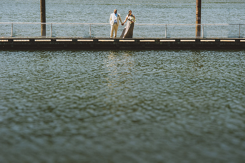 St Johns Bridge Wedding - Portraits on the Docks