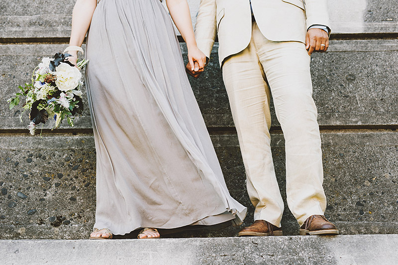 St Johns Bridge Wedding - Bride and Groom Portraits