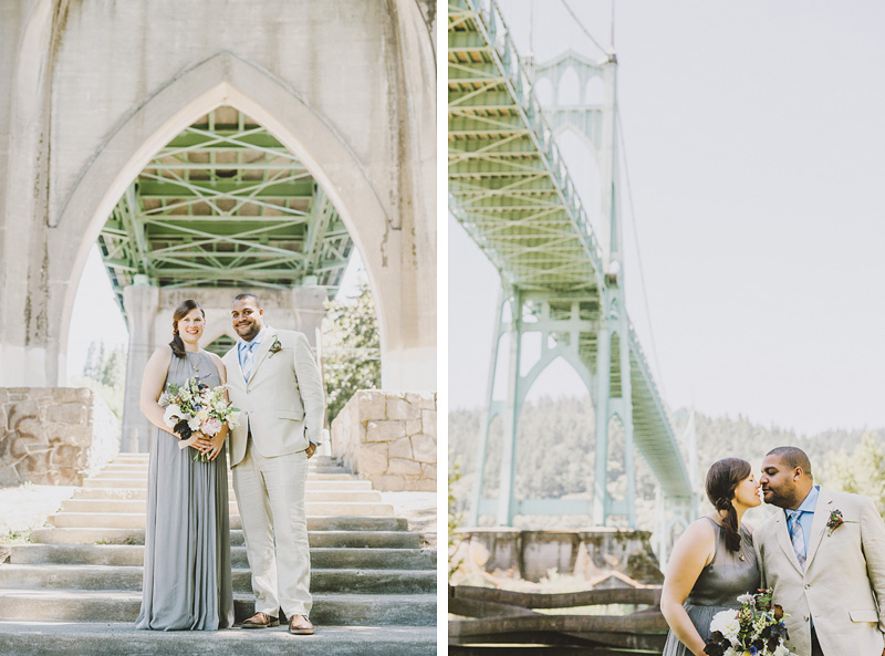 St Johns Bridge Wedding - Portraits in Cathedral Park