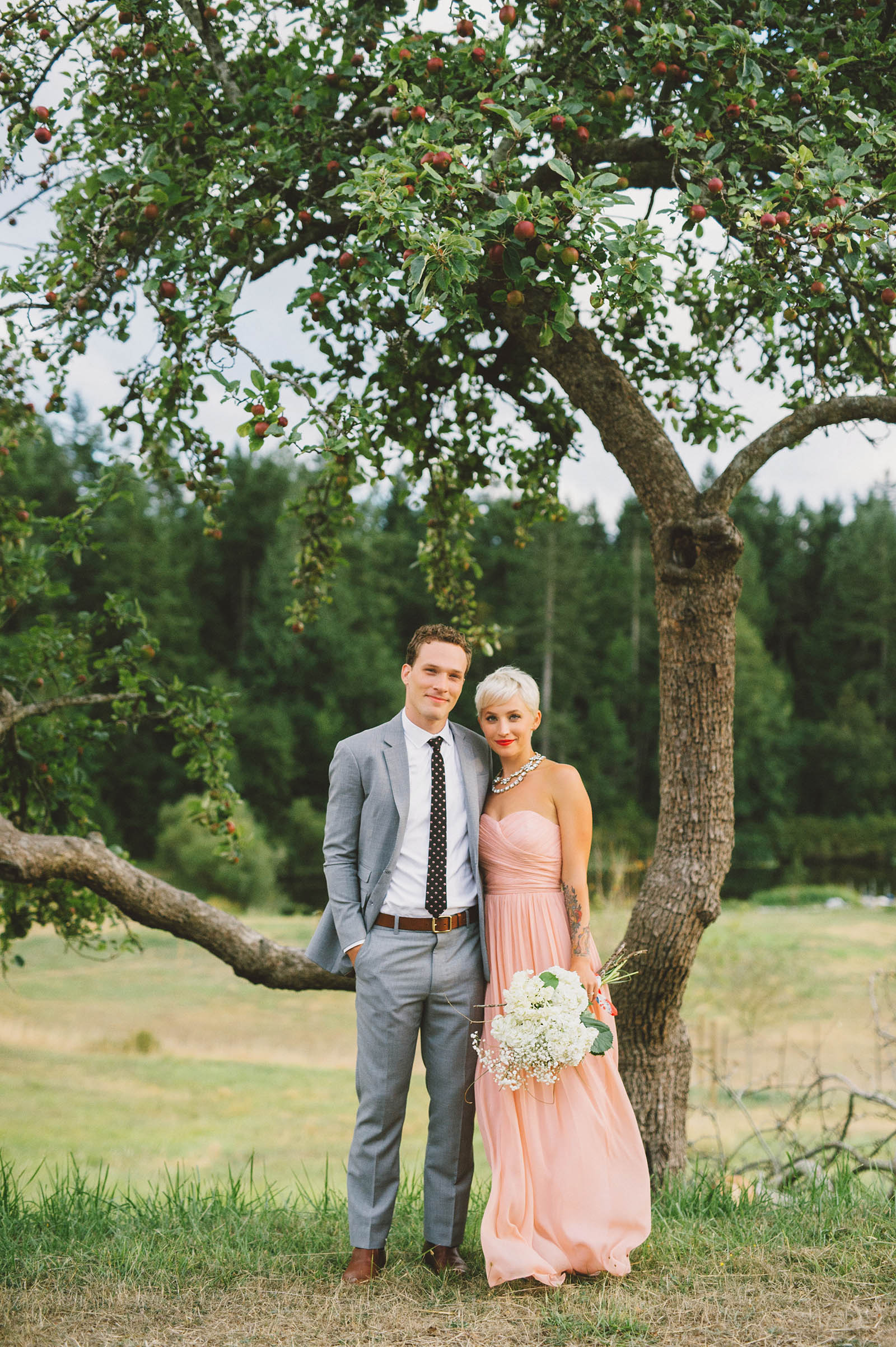 Orcas Island wedding - Bride and Groom portraits at Camp Kramer