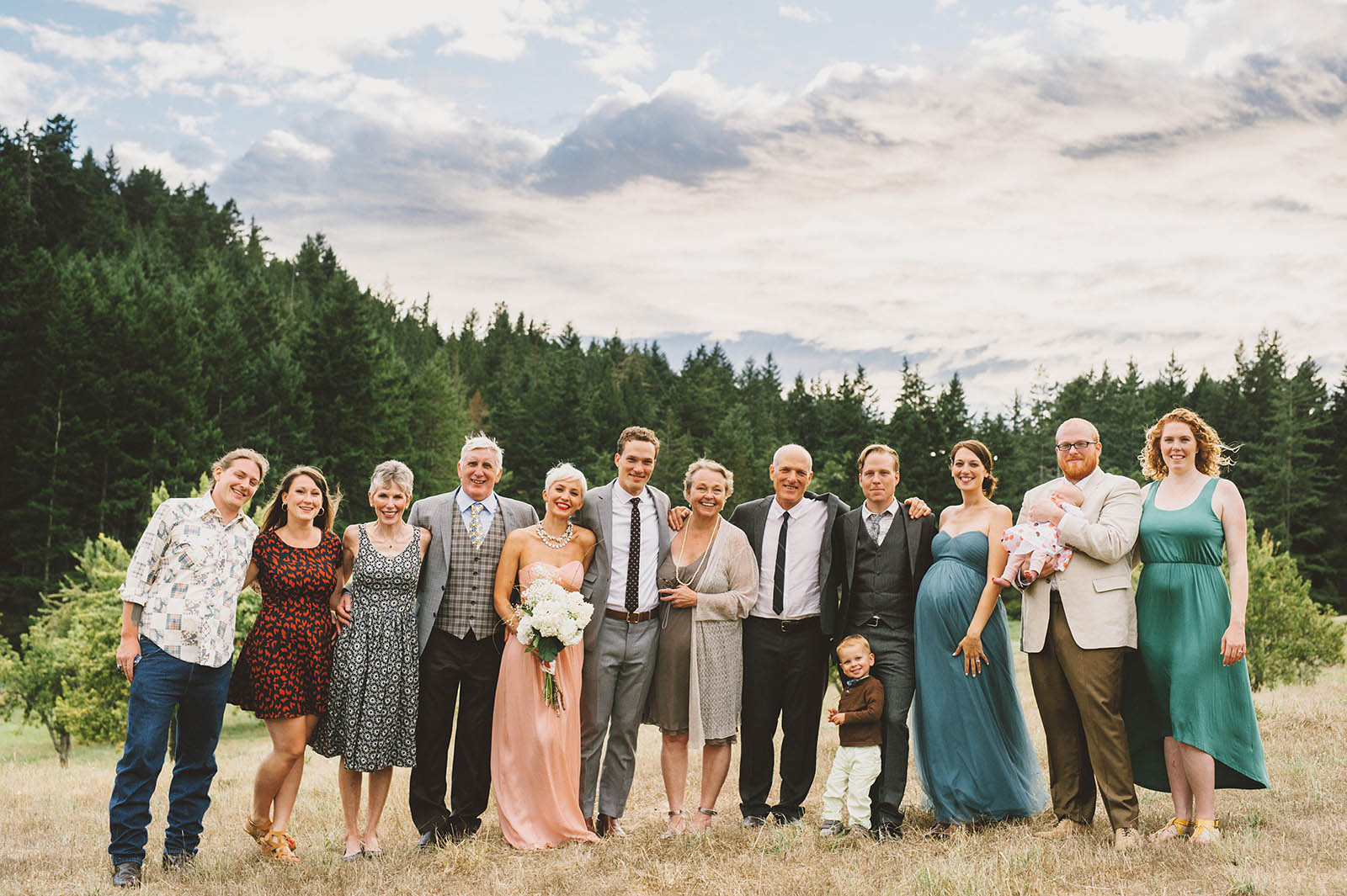 Orcas Island wedding - family portraits at Camp Kramer