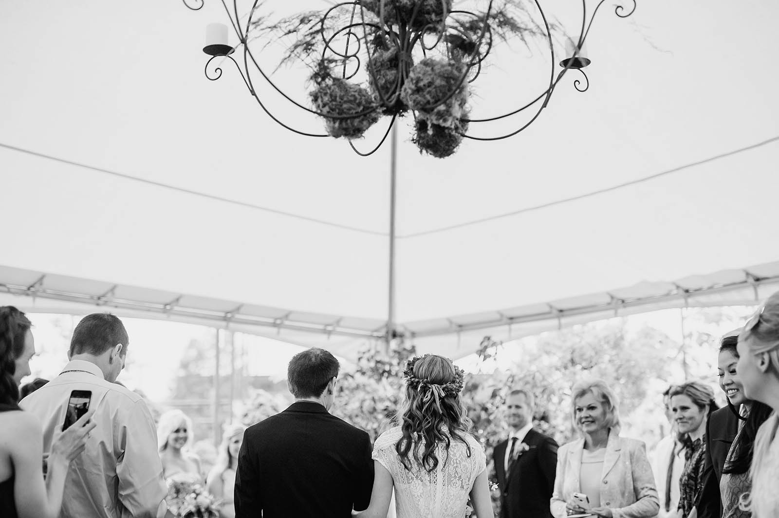 Bride being escorted by her brother | Castaway Portland Wedding