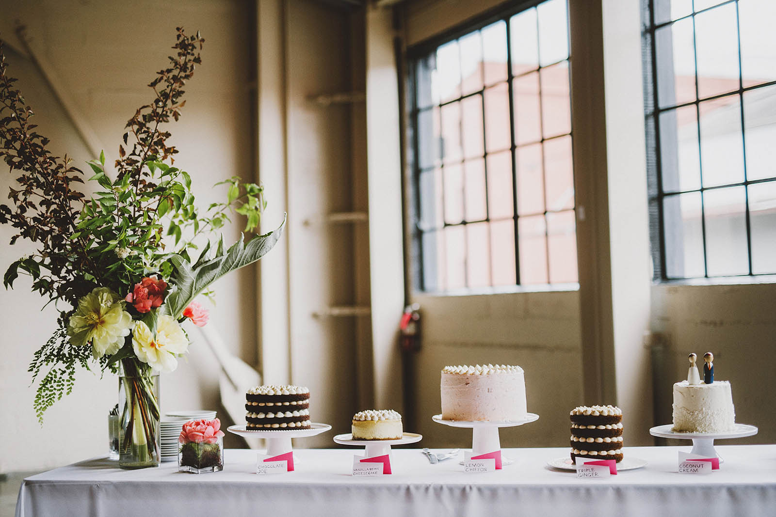 Table full of wedding cake | Castaway Portland Wedding