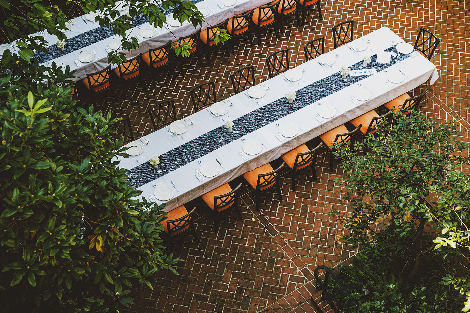 Table settings on the patio | Portland Town Club Wedding