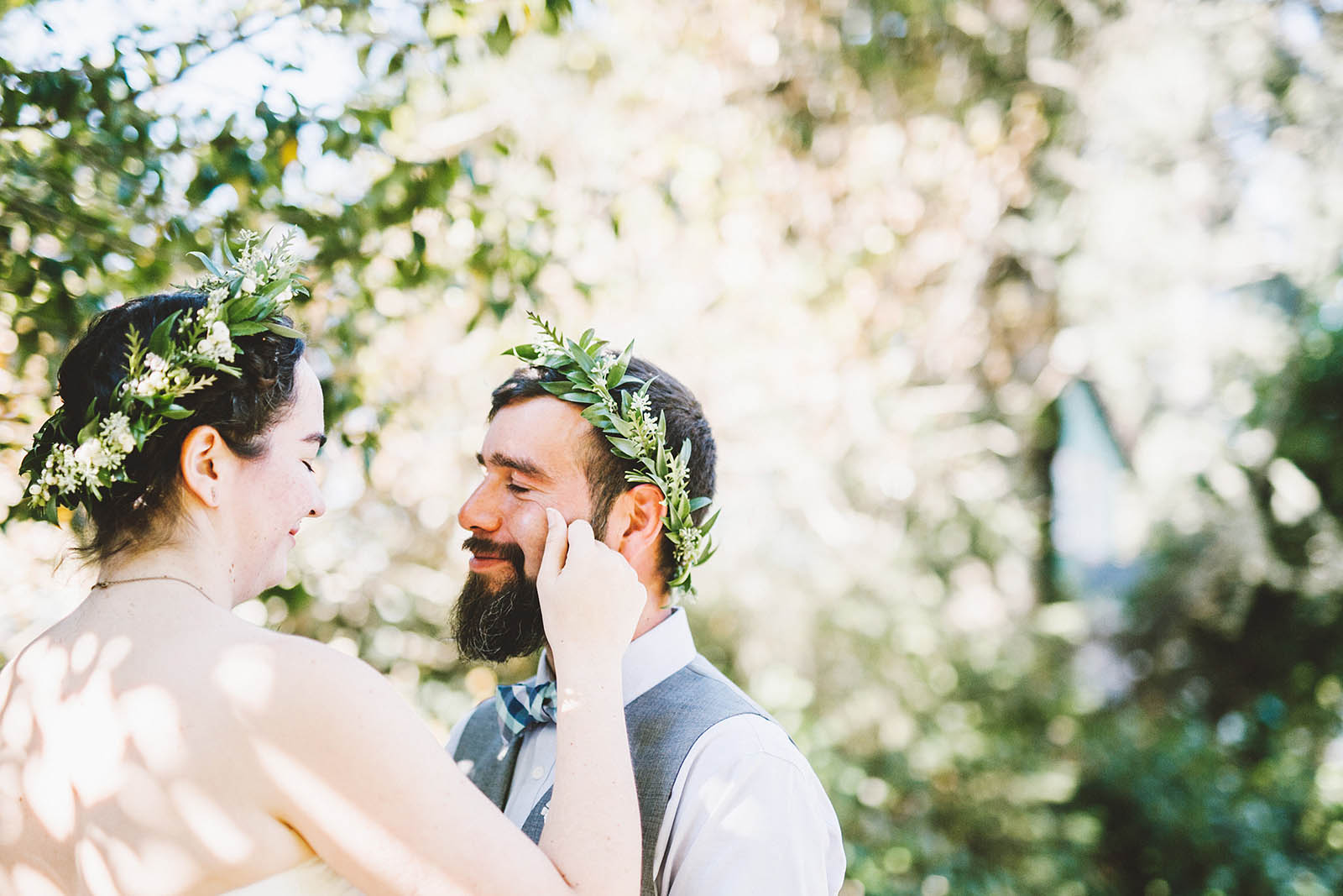 Bride and Groom’s First Look | SouWester Lodge Wedding