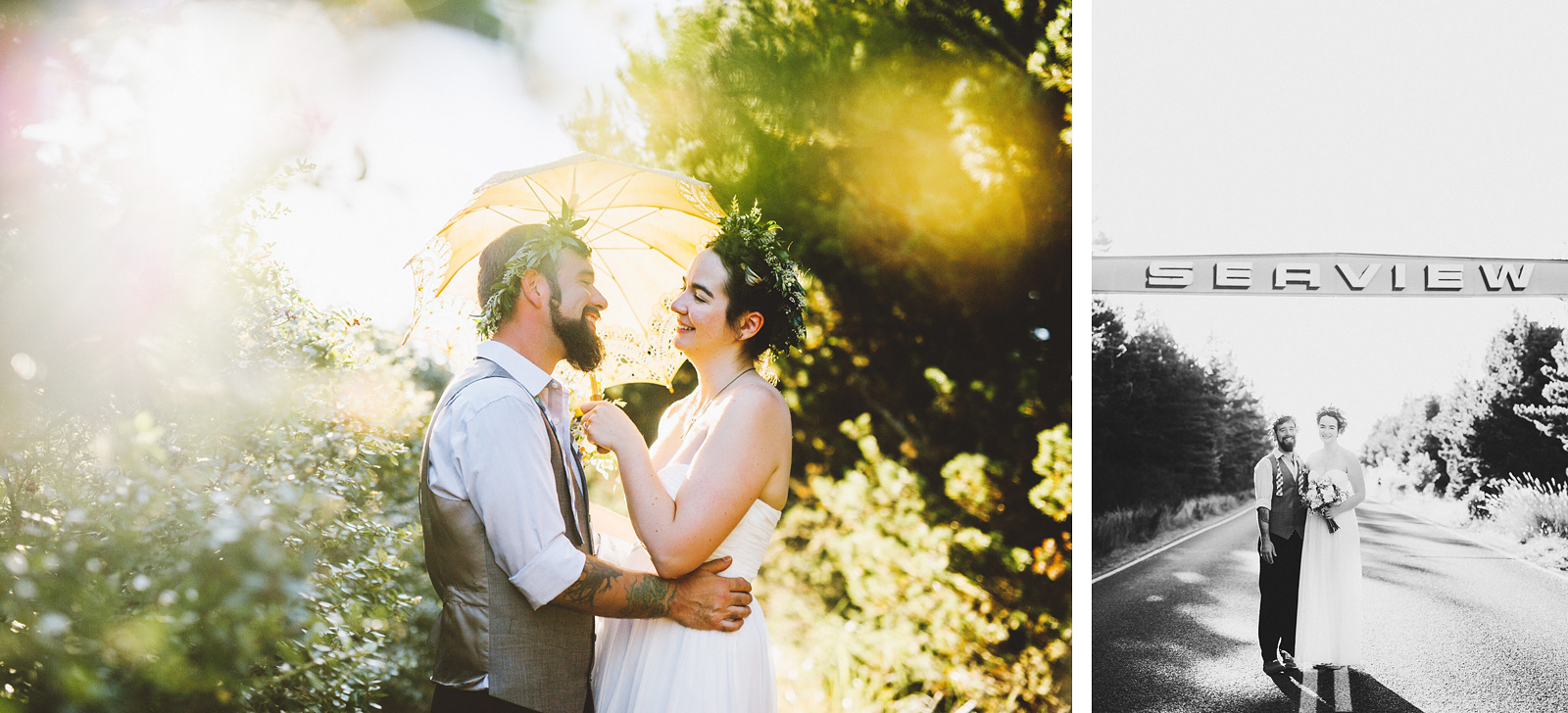 Portraits on the walk to the beach | SouWester Lodge Wedding
