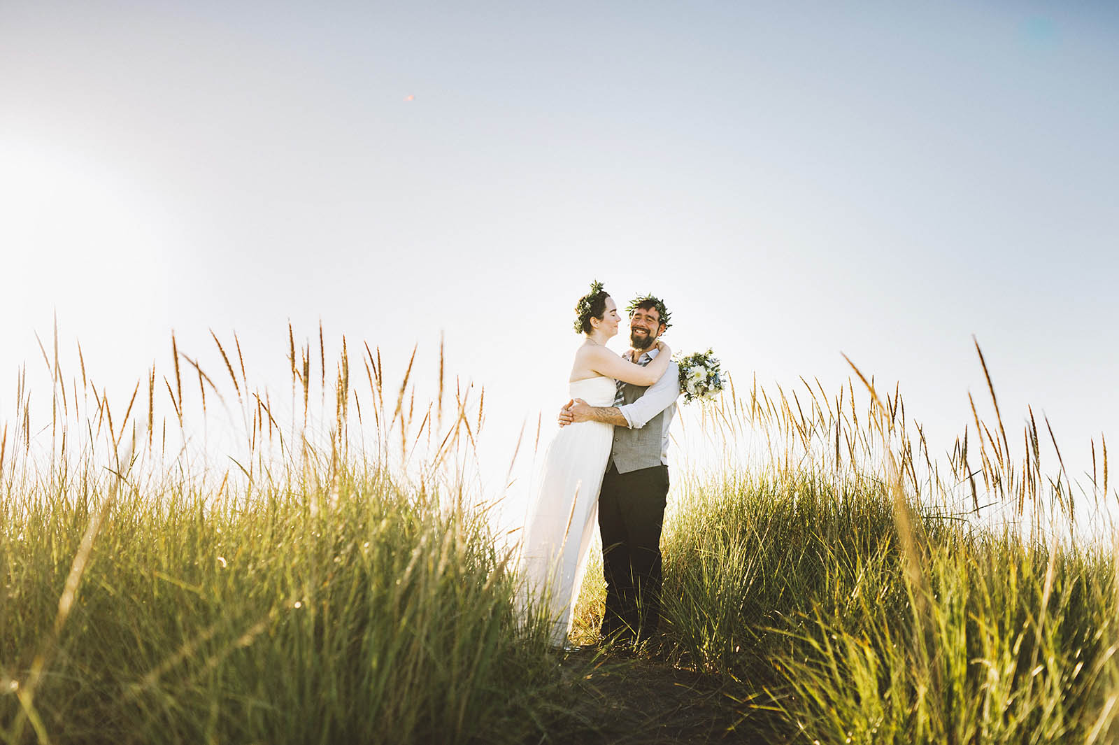 Portraits on the beach | SouWester Lodge Wedding